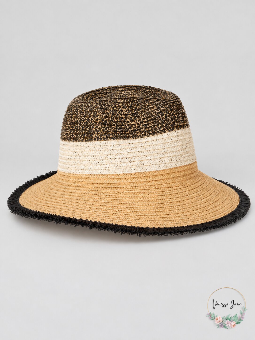 Inc International Concepts Tweedy Colorblocked Panama Hat