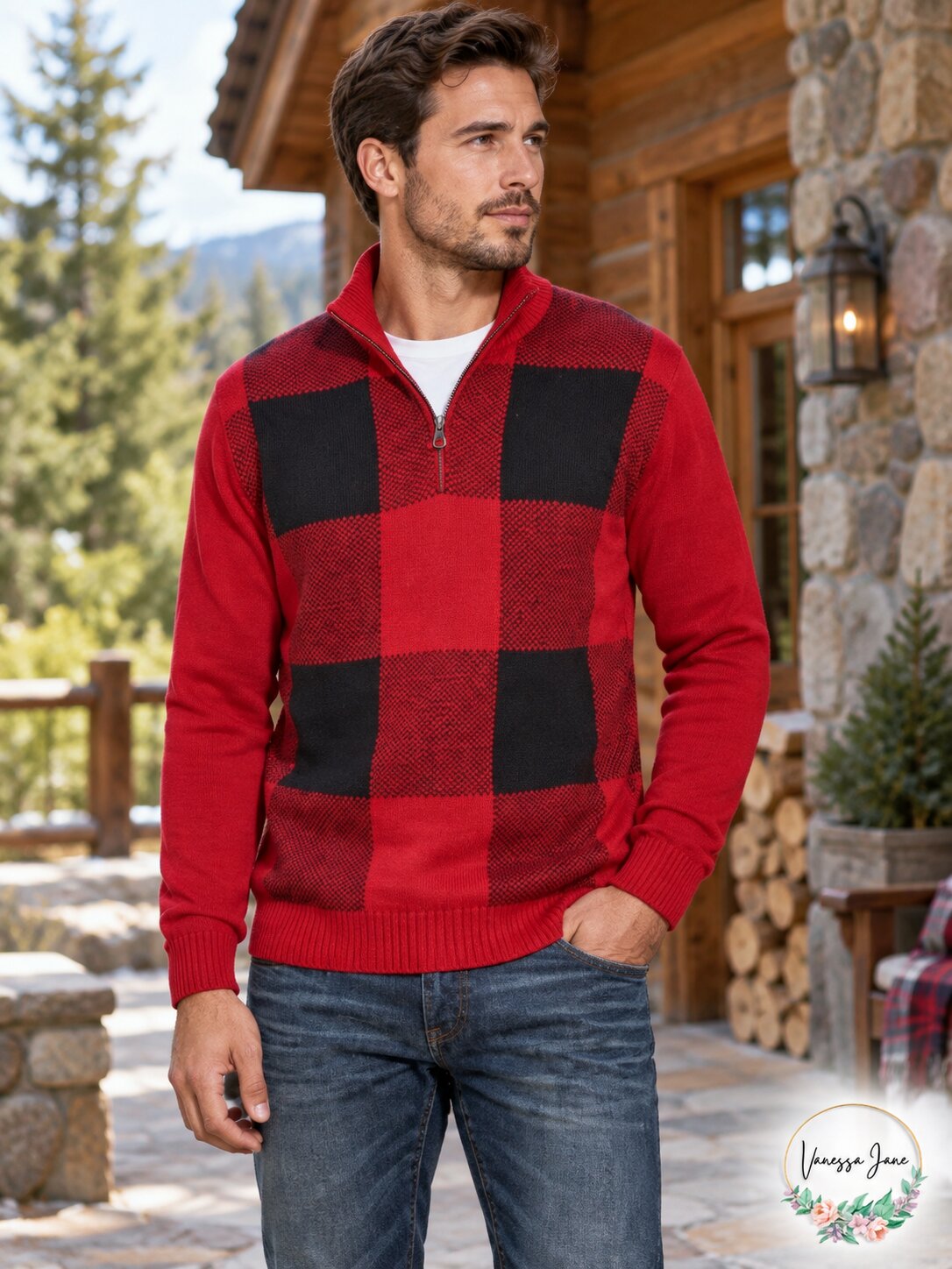 Weatherproof Vintage Men's Quarter-Zip Sweater, Size Large