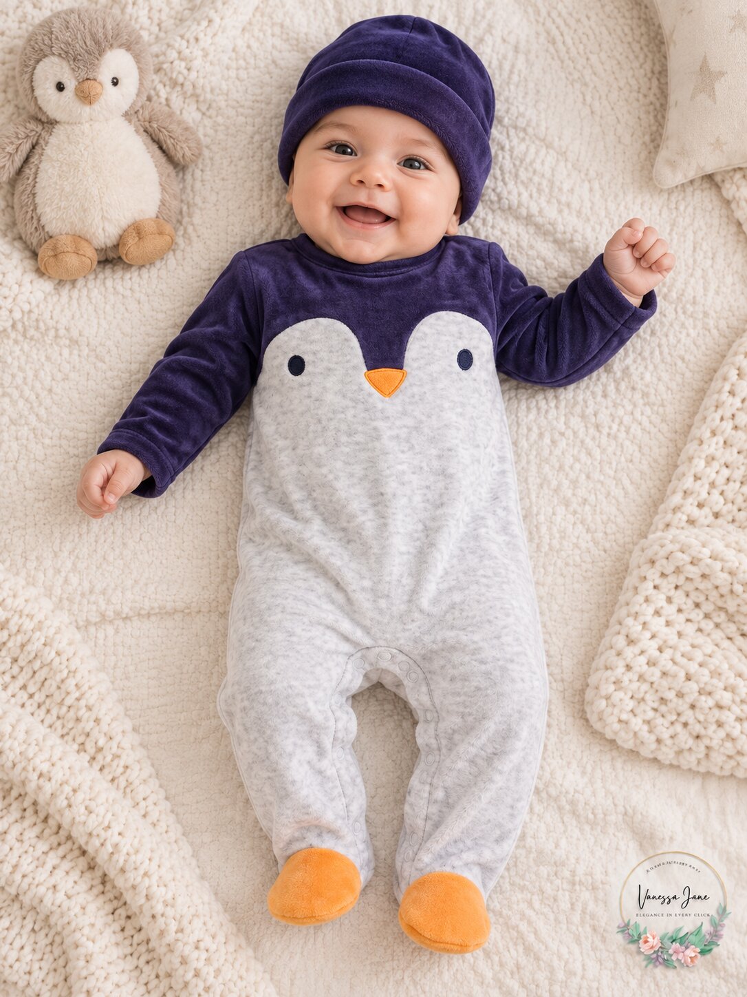 First Impressions Baby Boys Girls 2-Pc. Hat and Footed Coverall Set