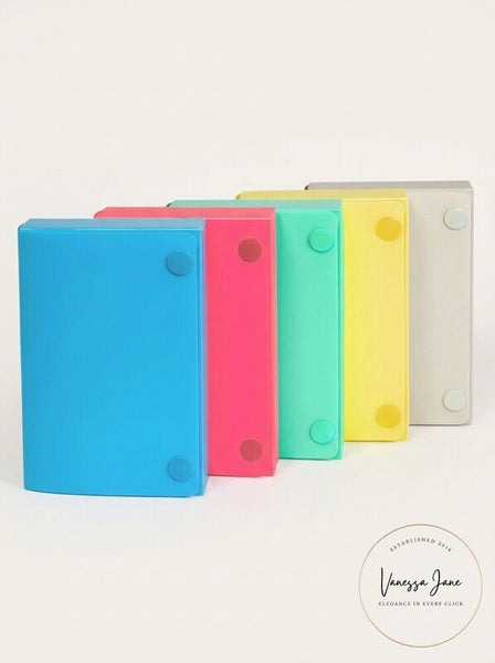 Index Card Case Holds 100 3 X 5 Cards Polypropylene Assorted Pack of 5