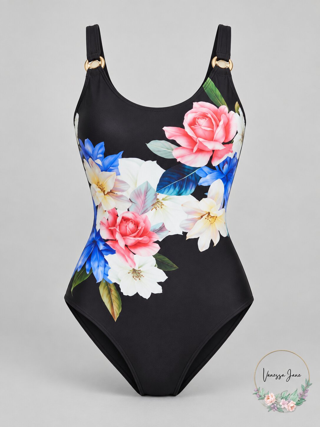 Calvin Klein Black Starburst Print One Piece Swimsuit Size 6