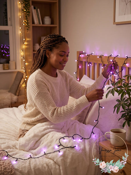 Purple LED Micro Halloween Lights - 5.7 Ft