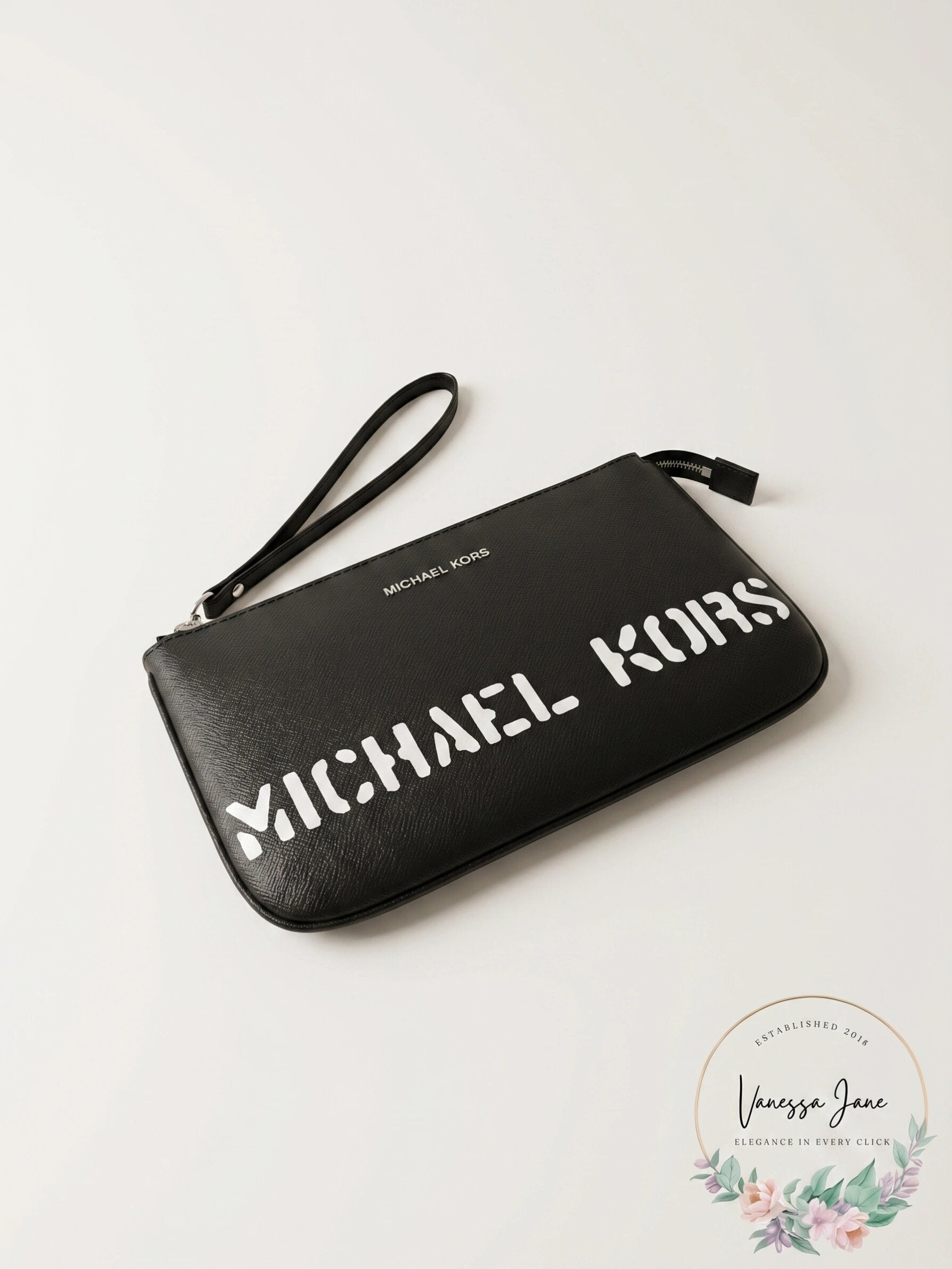Michael Michael Kors Logo Pouchette Wristlet