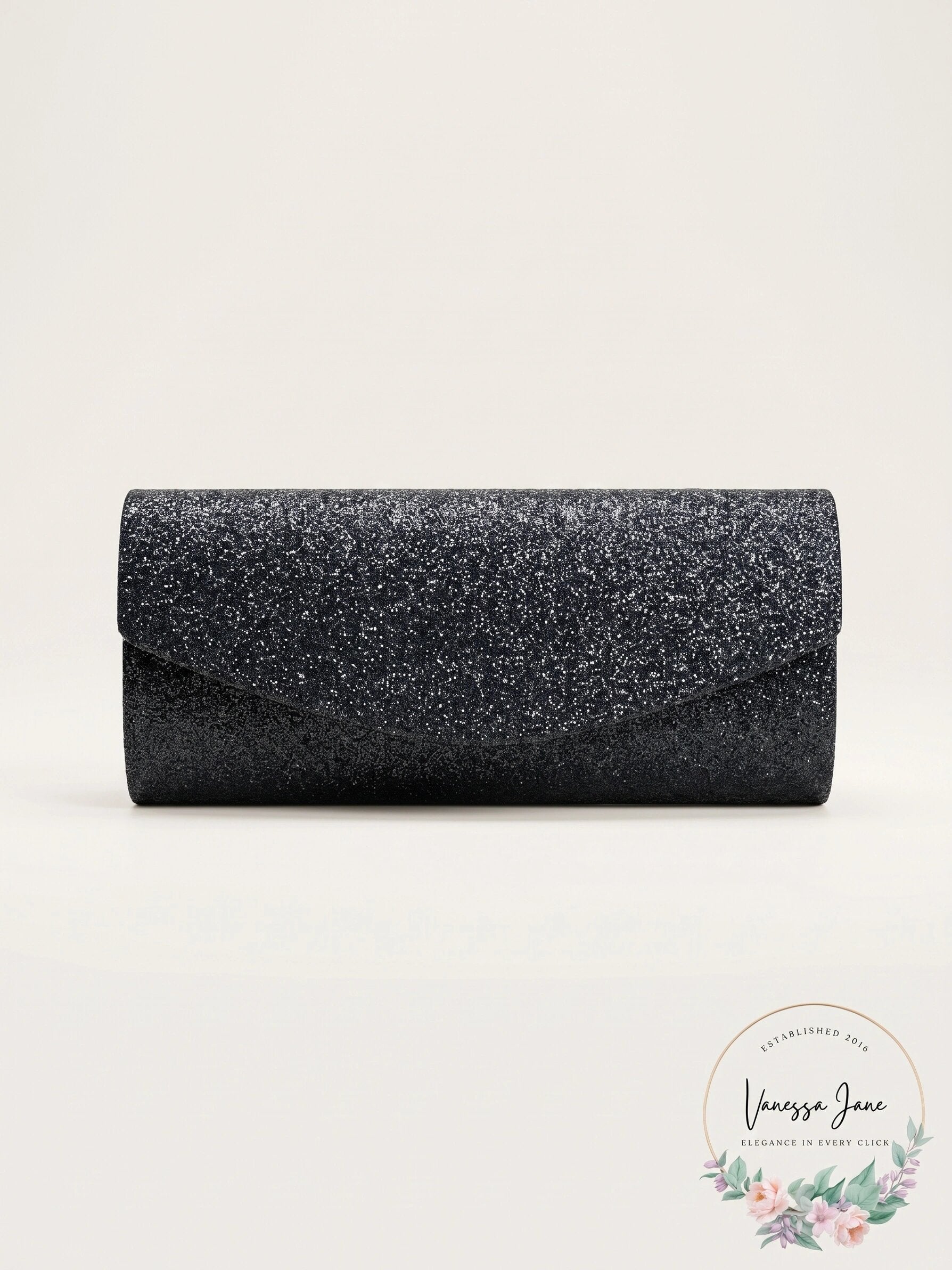 Sasha Long Glitter Clutch