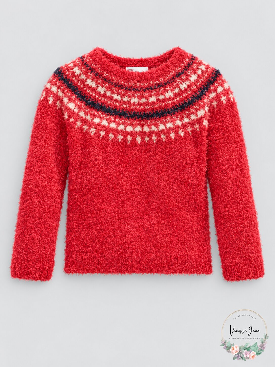 Epic Threads Girls Fuzzy Fair Isle Sweater