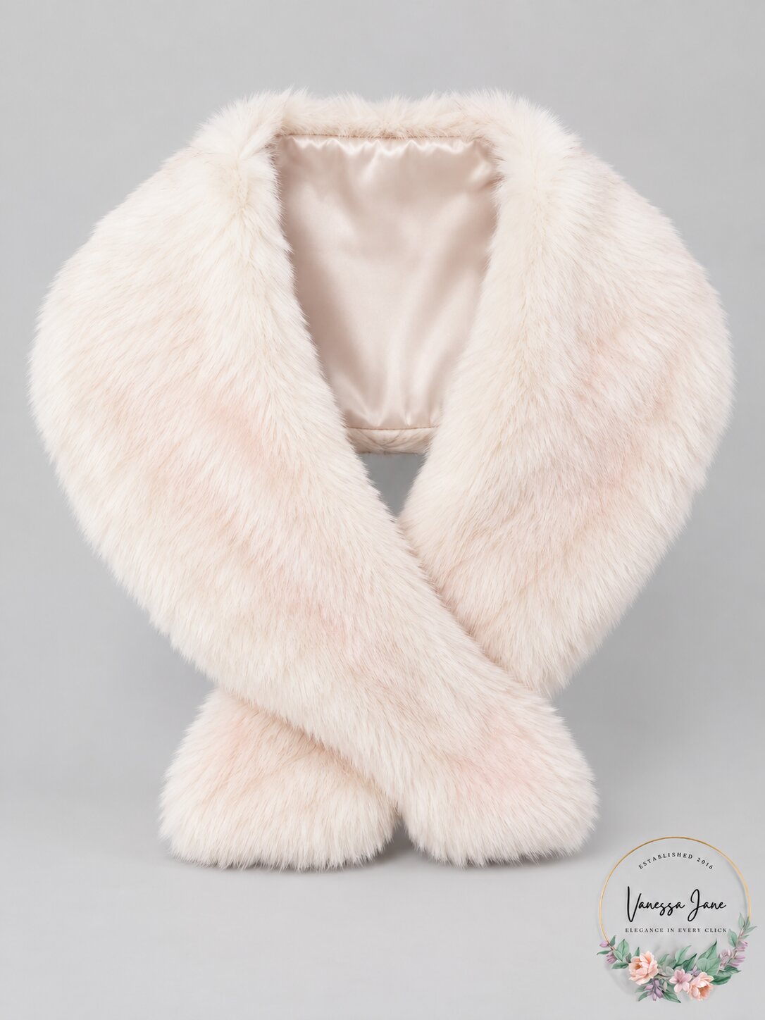 I.N.C. Ombre Faux-Fur Stole, Blush/White