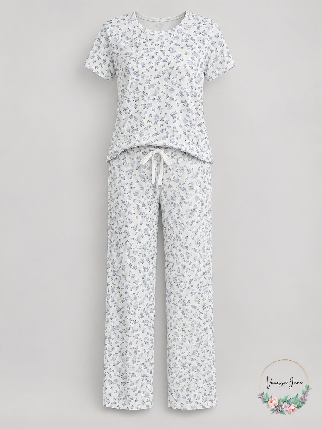 Aqua Ditsy Dayz Pajama Set