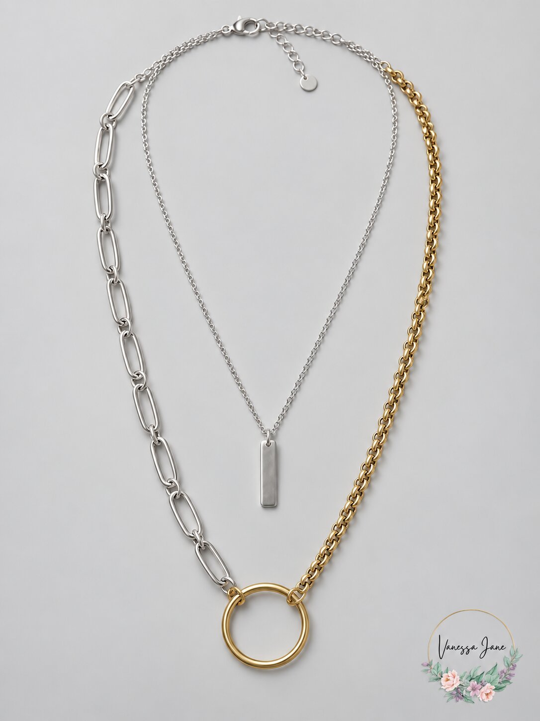 Lucky Brand Necklace Layered  Multi Tone