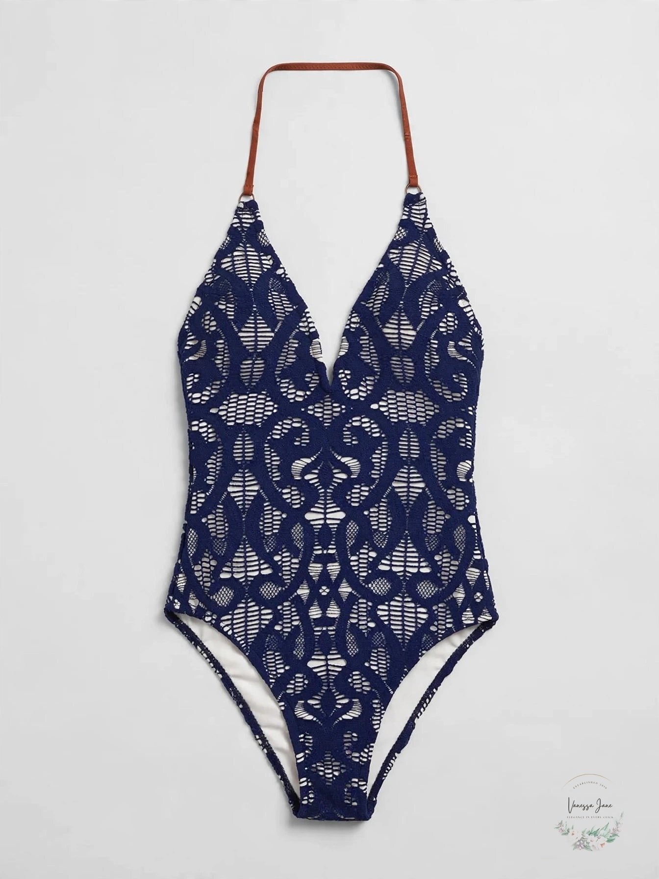 Nanette Lepore Womens Coachella Valley Crochet Goddess V-Neck One Piece XS
