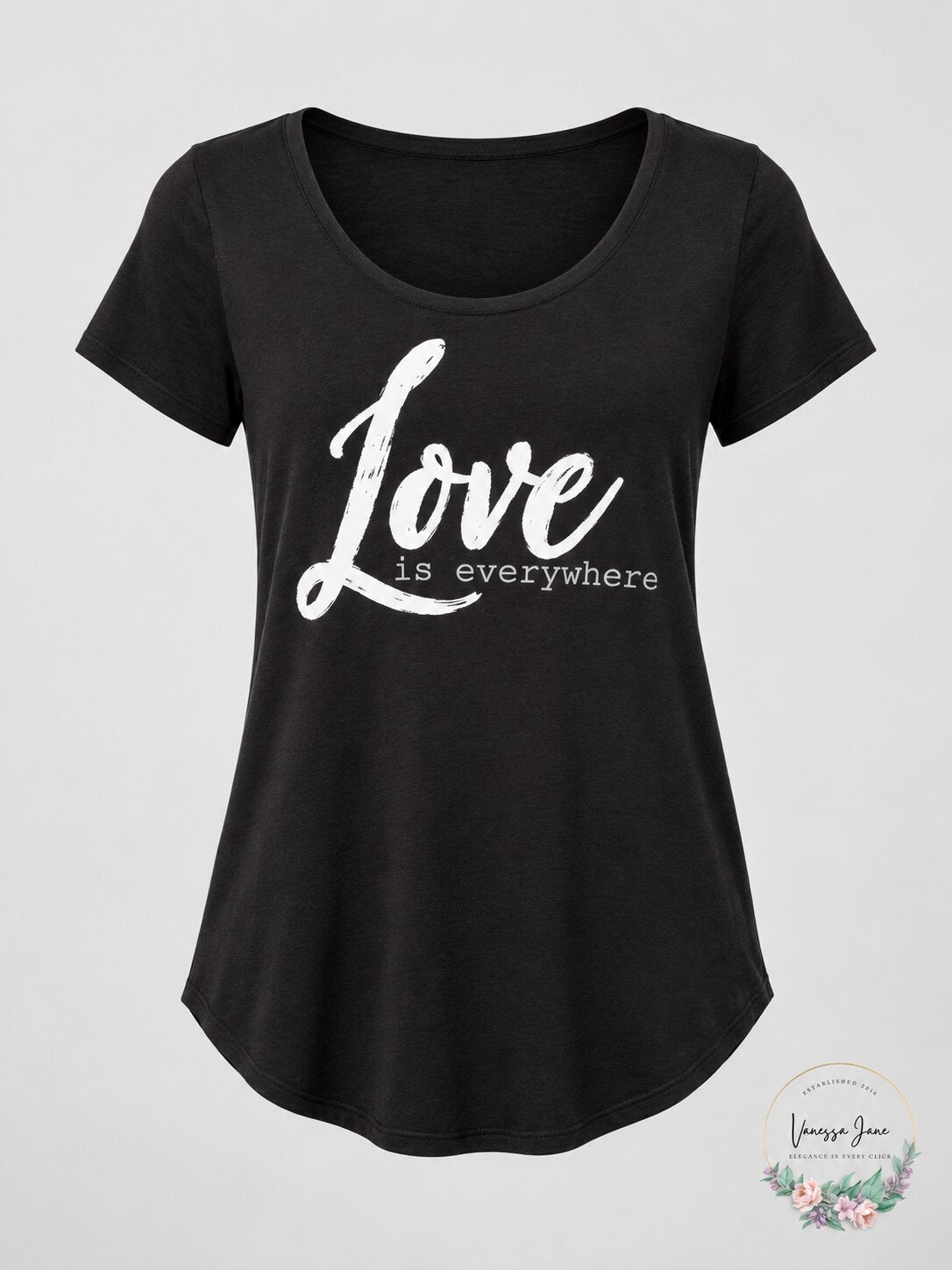 Ideology Women’s Love Graphic T-Shirt Noir