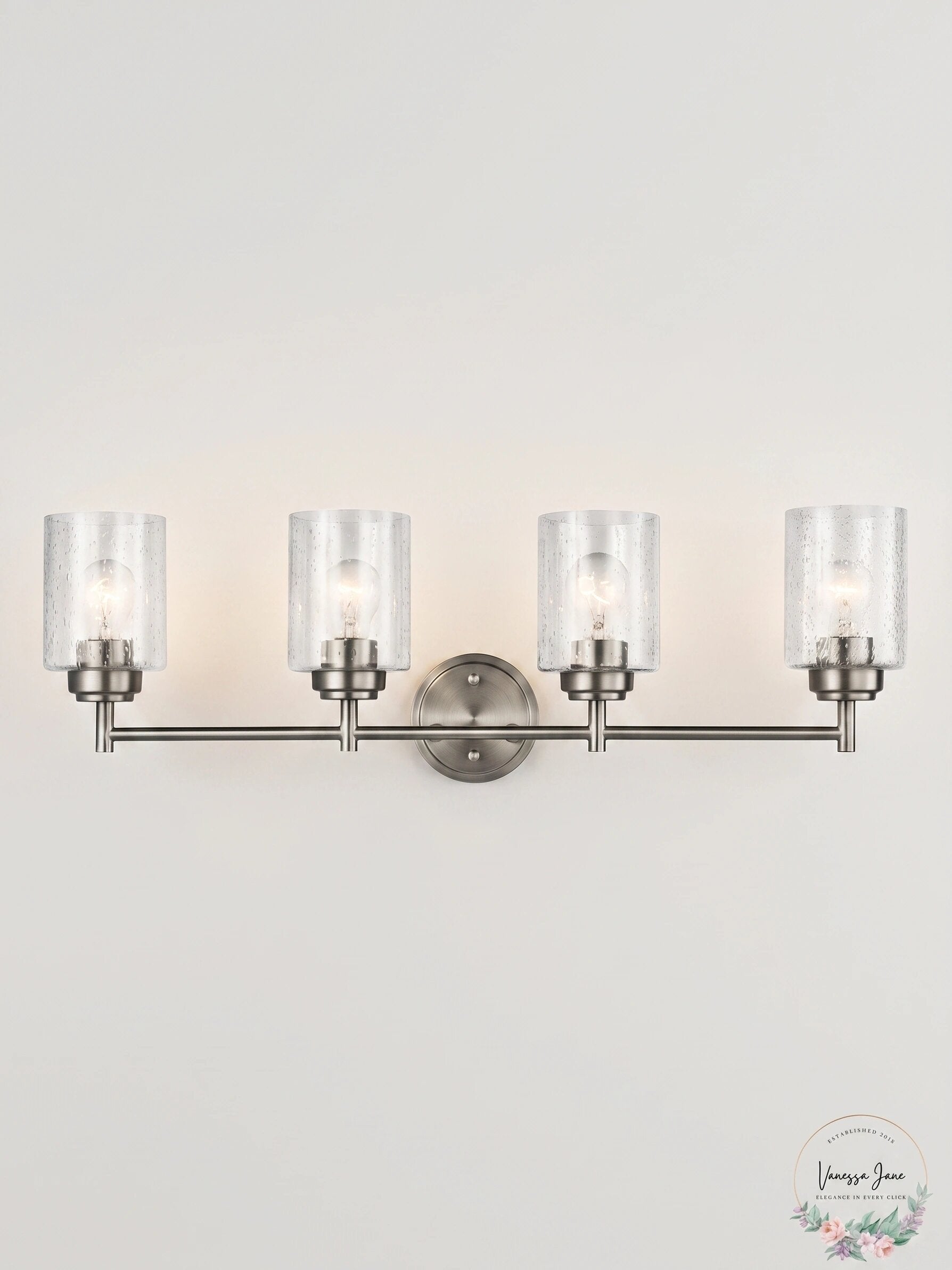 Kichler Winslow Brushed Nickel 30-Inch Four-Light Bath Light