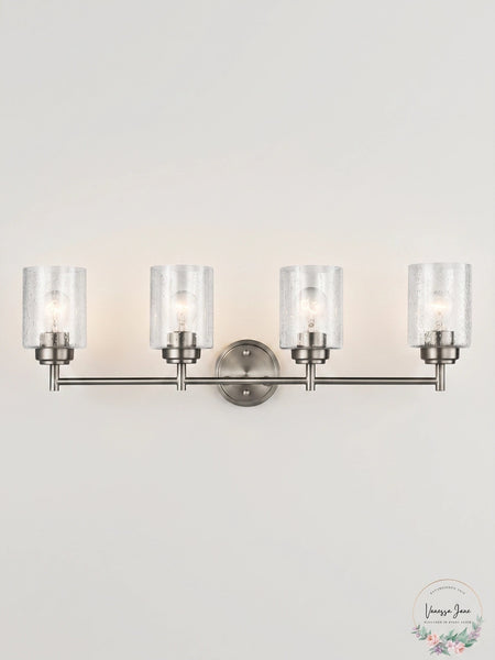 Kichler Winslow Brushed Nickel 30-Inch Four-Light Bath Light