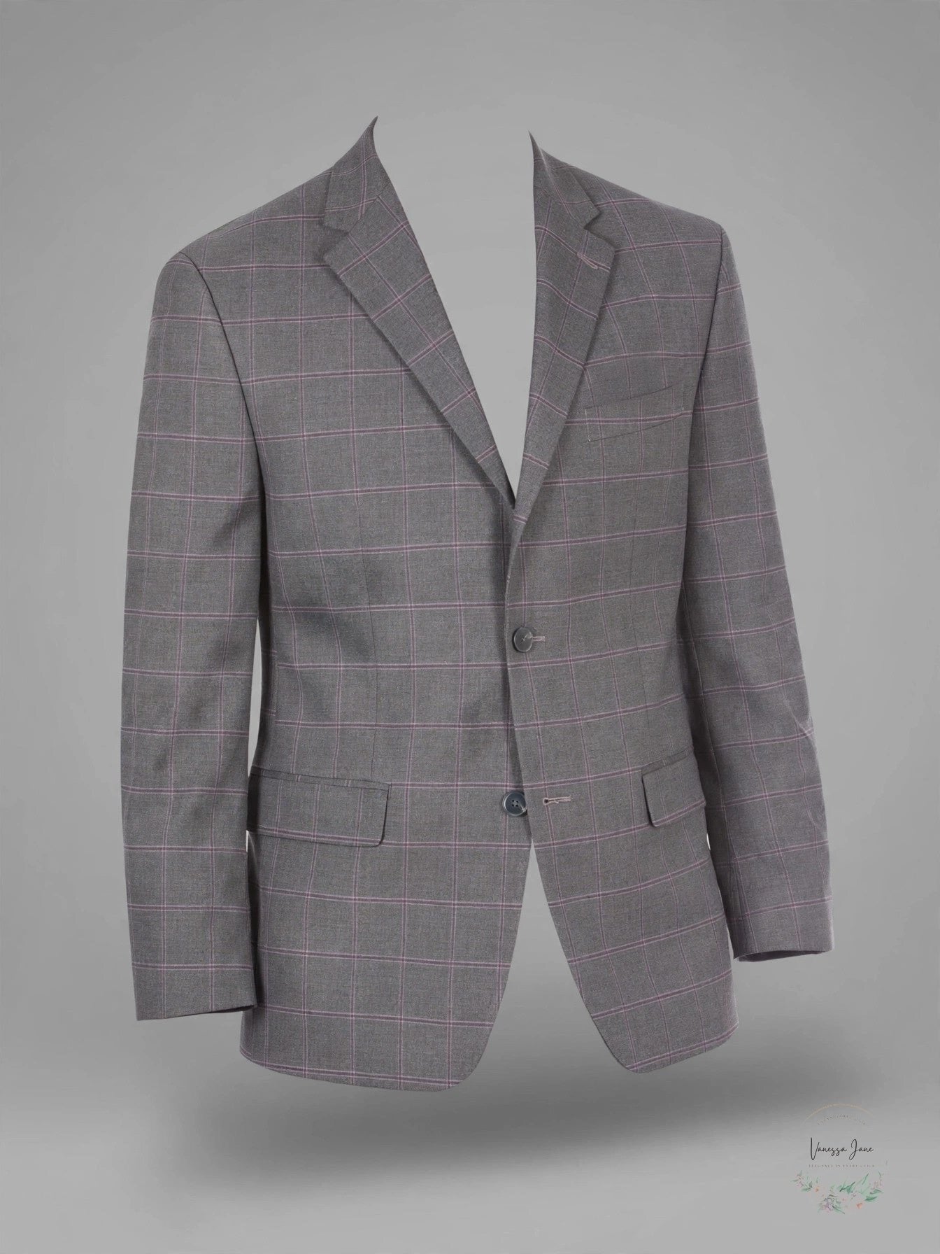 Sean John Mens Classic-Fit Check Suit Separate Jacket, Size 40R