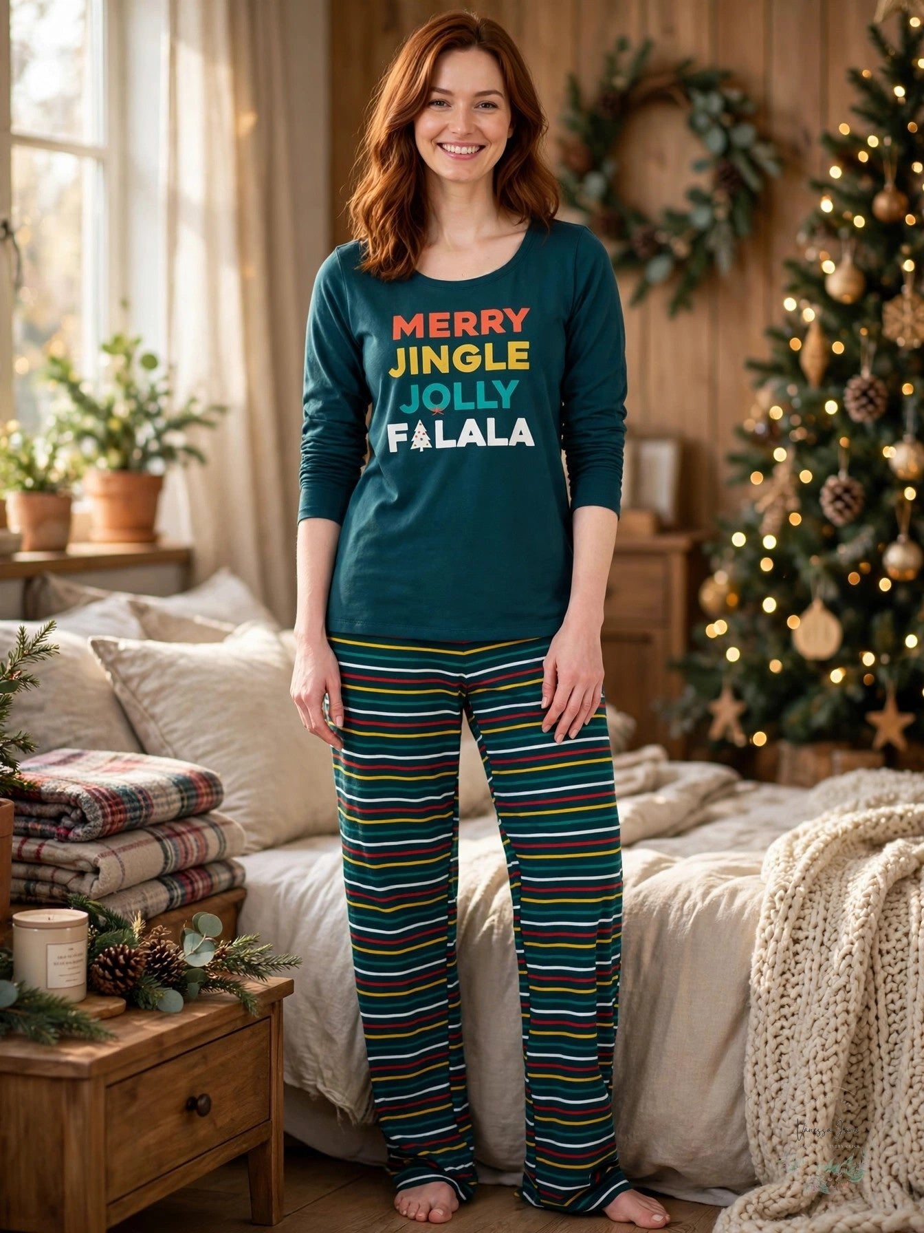 Family Pajamas Matching Womens Merry Jingle Mix It Family Pajama Set