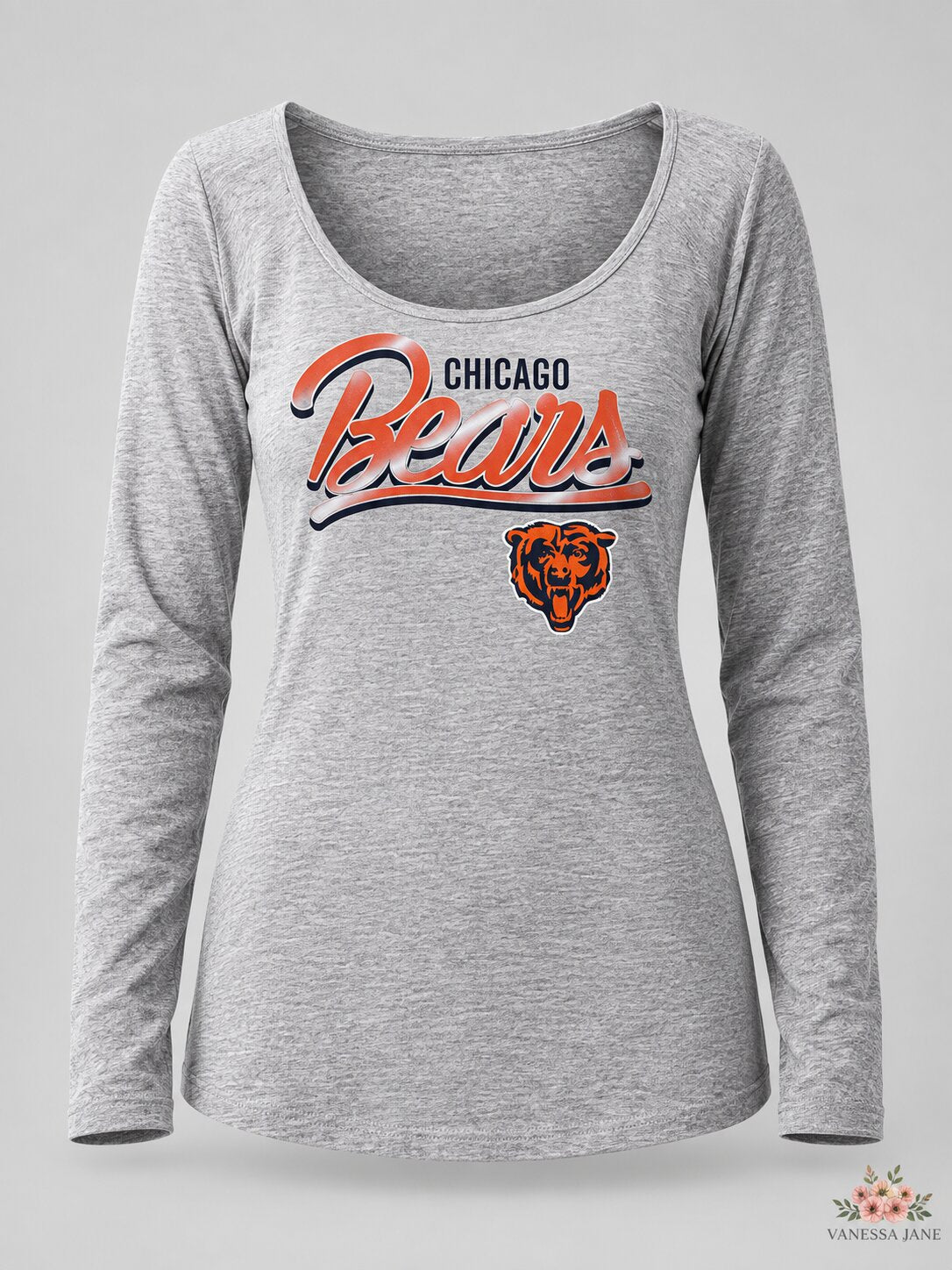 NFL Chicago Bears Womens Short Sleeve Jersey with Contrast Sleeves, Medium