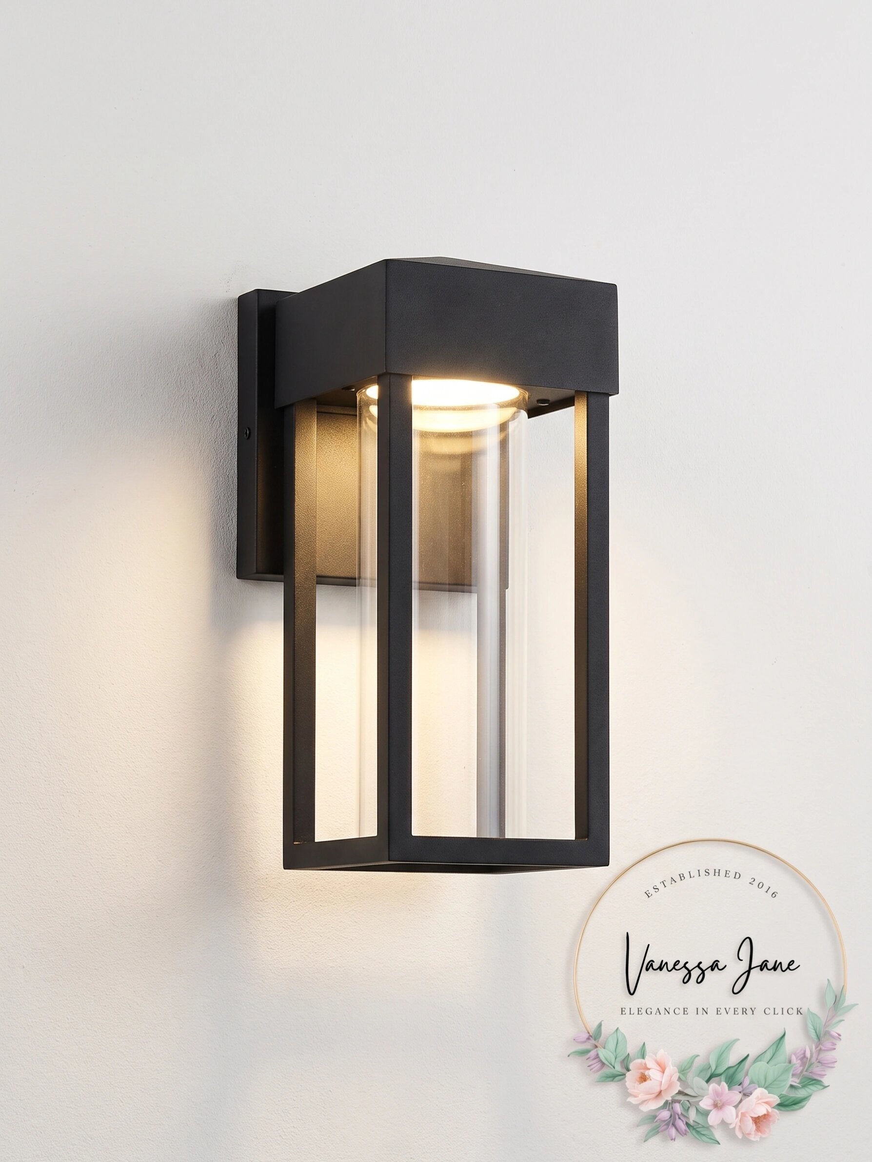 Globe Electric Bowie Integrated LED Outdoor Indoor Wall Sconce, 4424