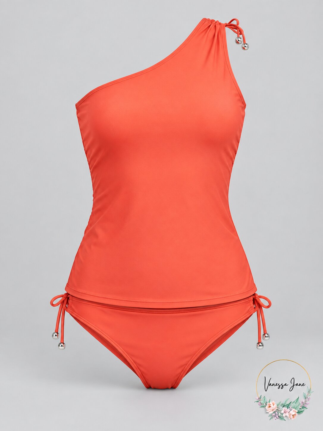 DKNY Classic One-Shoulder Tankini Swim Top