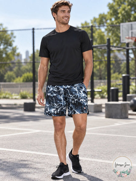 Champion Mens Printed Performance 7 Shorts, Size Small