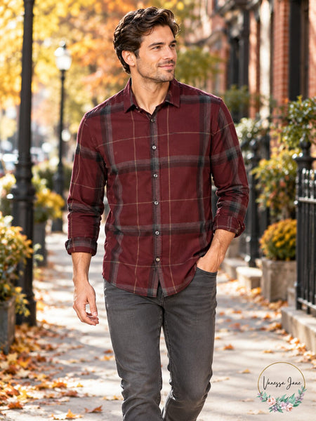 Alfani Mens Regular Fit Lewis Plaid Shirt, Size XXL