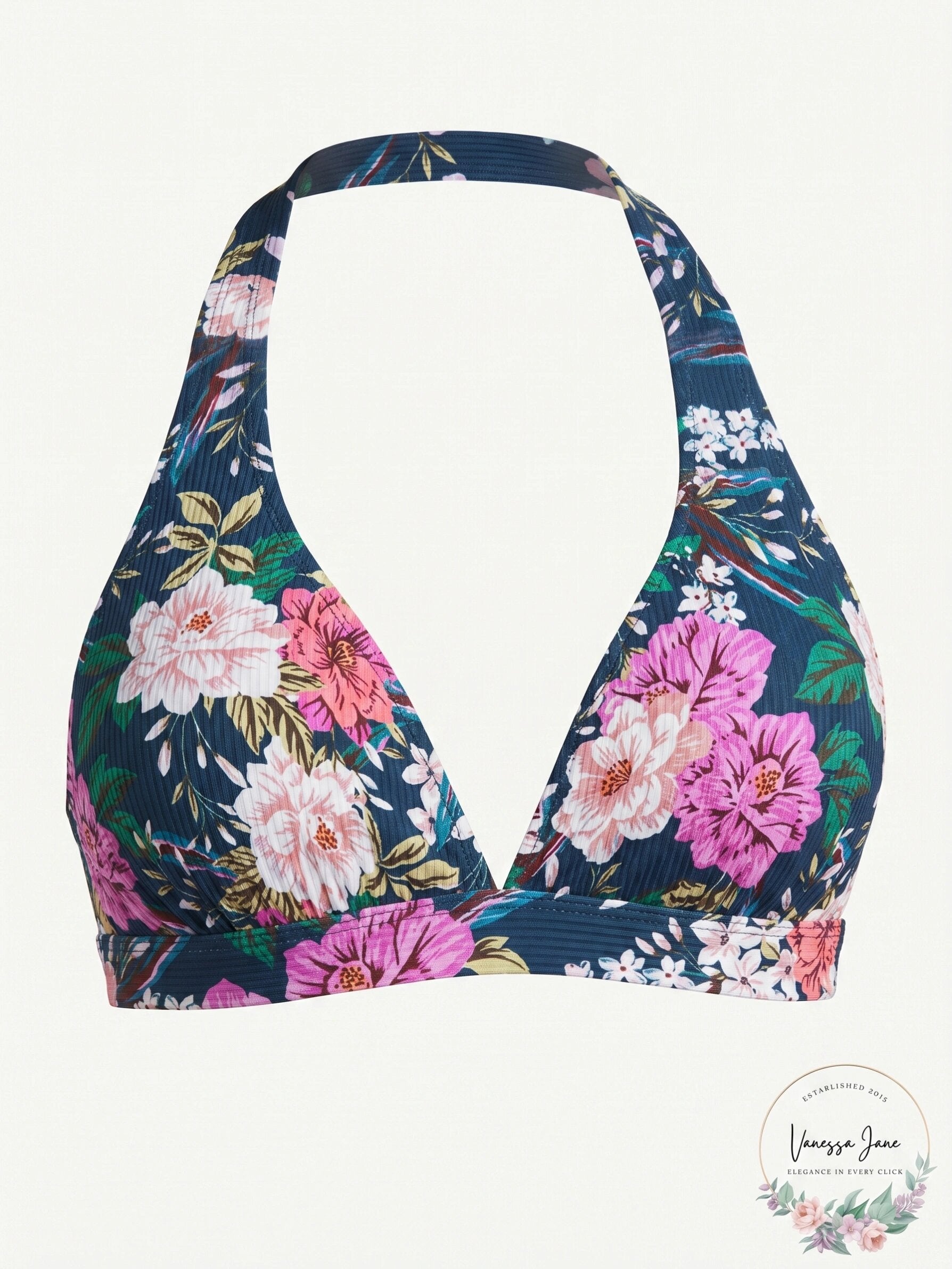 Jessica Simpson Gardenia Paradise Bikini Top, Size Small