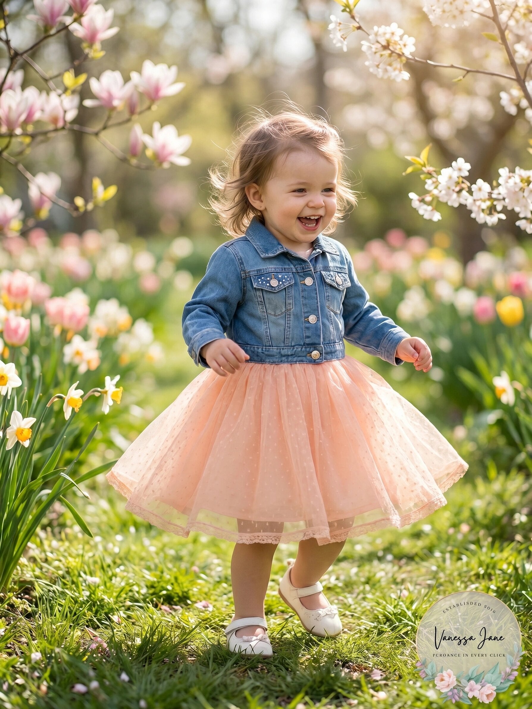 Little Lass Little Girls Floral Dress, 24 Months