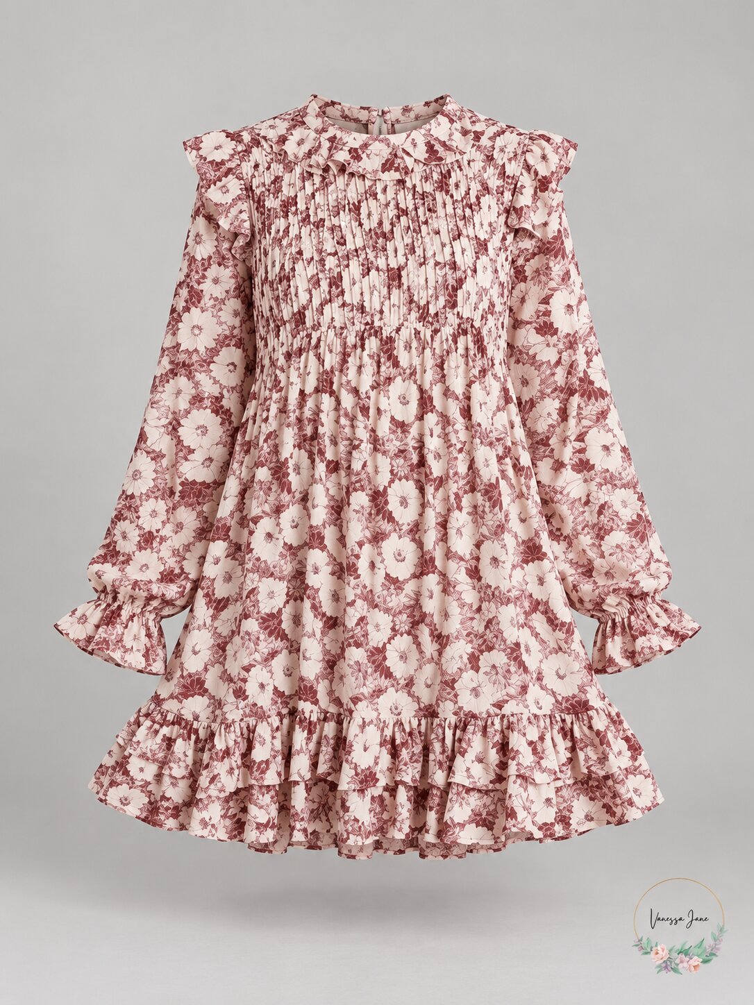 Free People These Dreams Floral Print Ruffles Mini Dress