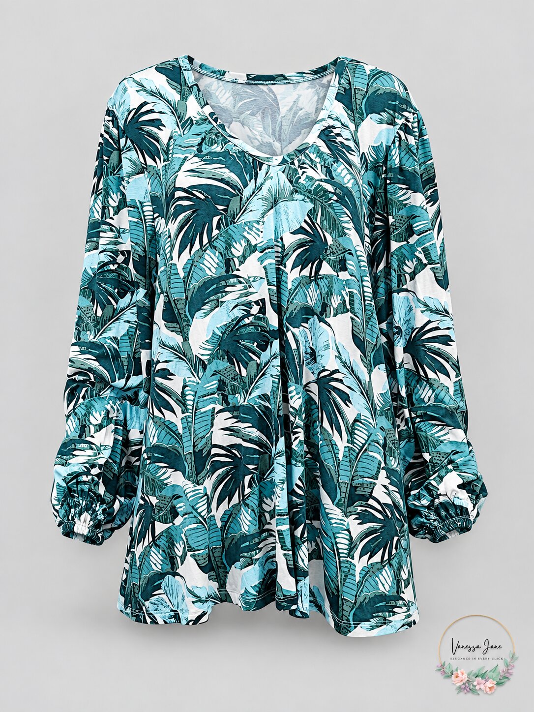 Style and Co Botanical-Print Top, Size 2XL