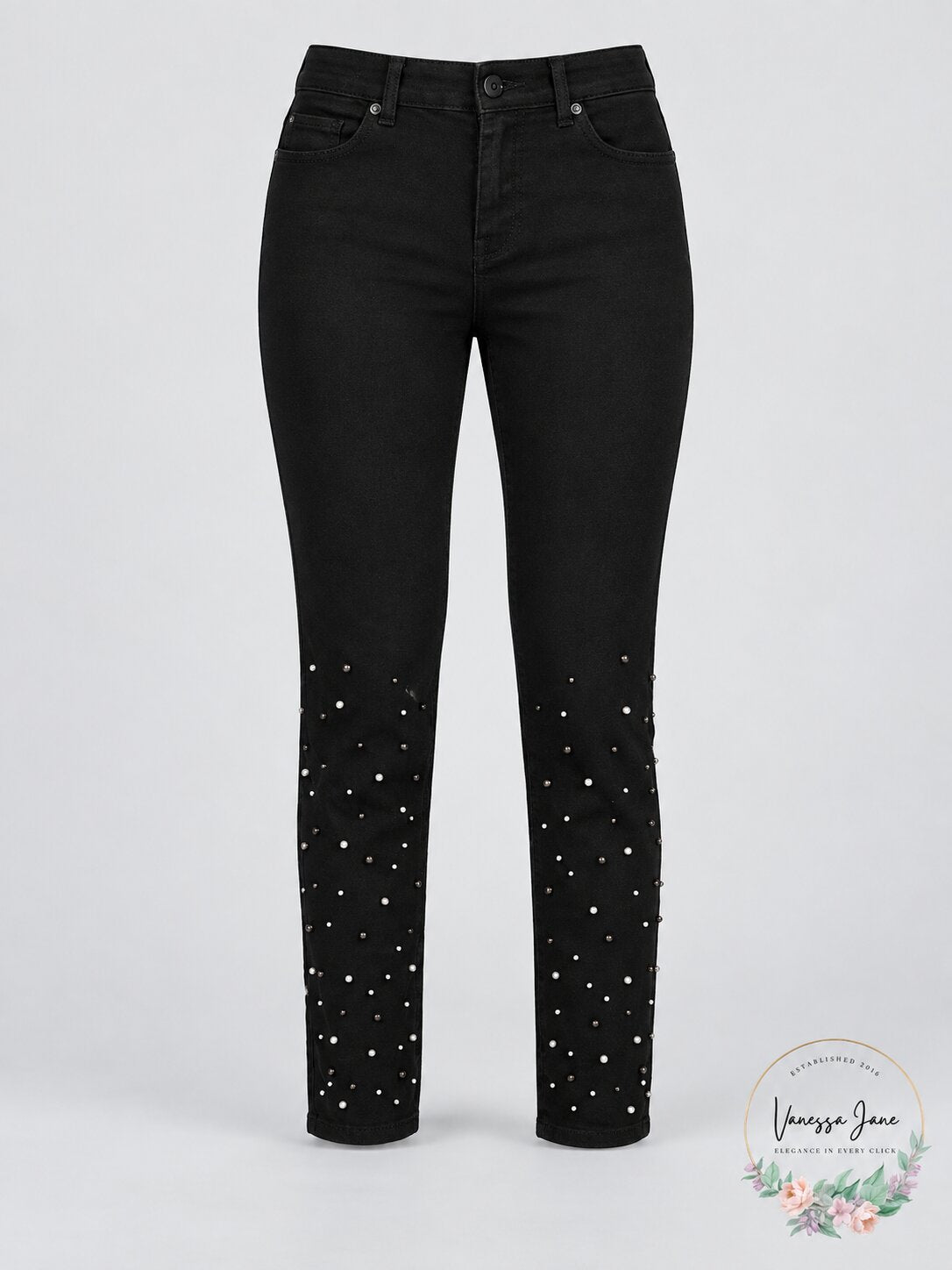 Style and Co Petite Curvy Embellished Skinny Jeans, 12P