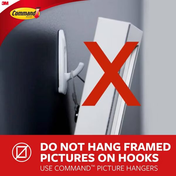 Command Large Bathroom Hook with Water-Resistant Strips, 2-Pack