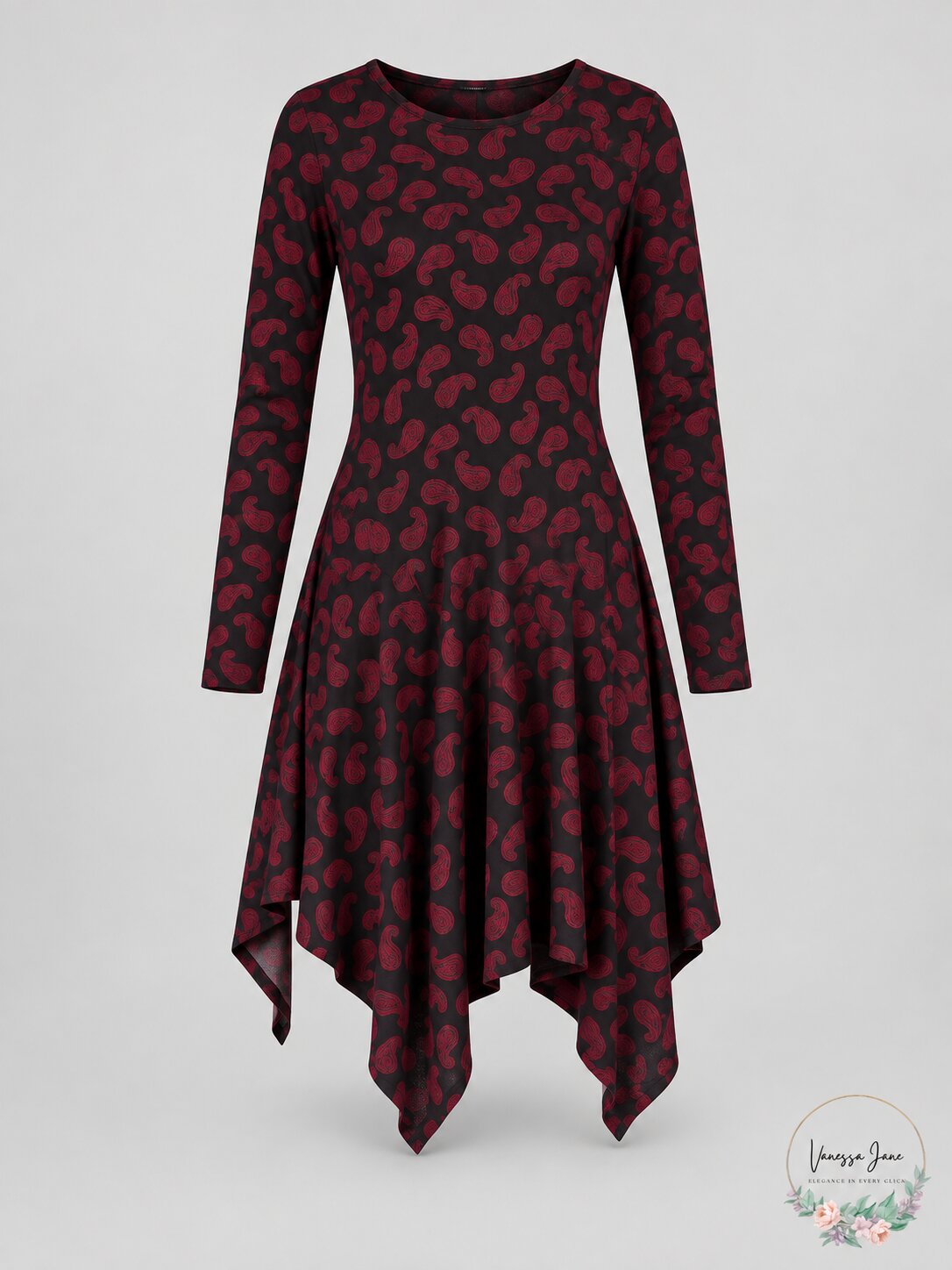 Michael Michael Kors Printed Handkerchief-Hem Dress