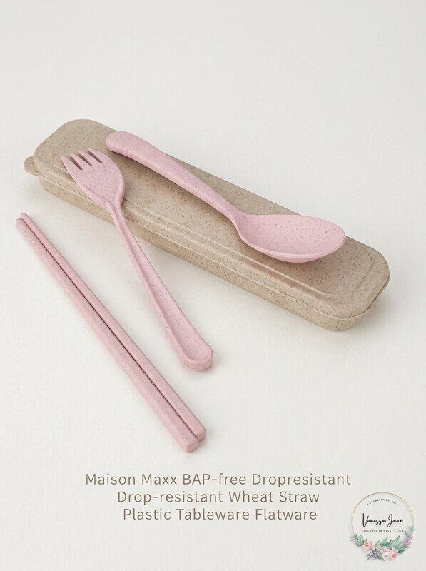 Maison Maxx BAP-free Drop-resistant Wheat Straw Plastic Tableware Flatware