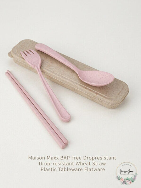 Maison Maxx BAP-free Drop-resistant Wheat Straw Plastic Tableware Flatware