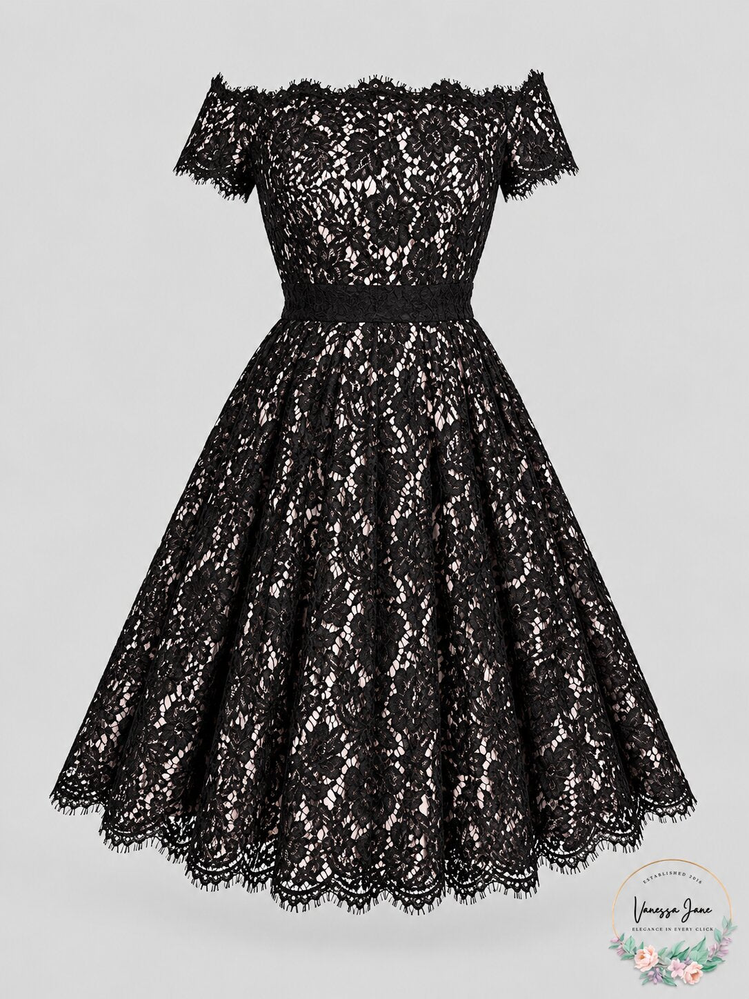 City Chic Womens Lace Dreams Off-Shoulder Dress, Size 14