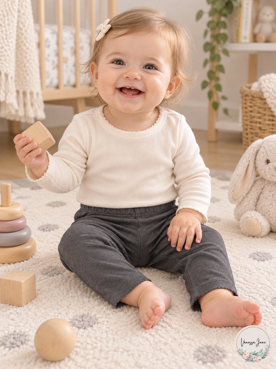 Carter's Baby Girls' Gray Cotton Pants 6-9 Months