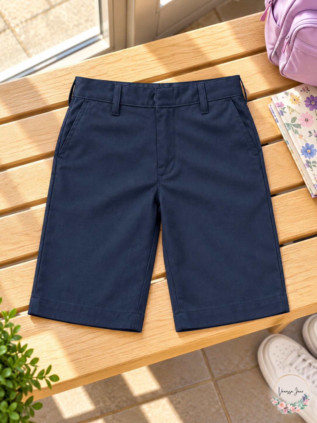Dickies Girls School Uniform Classic Fit Bermuda Stretch Twill Shorts, Size 5