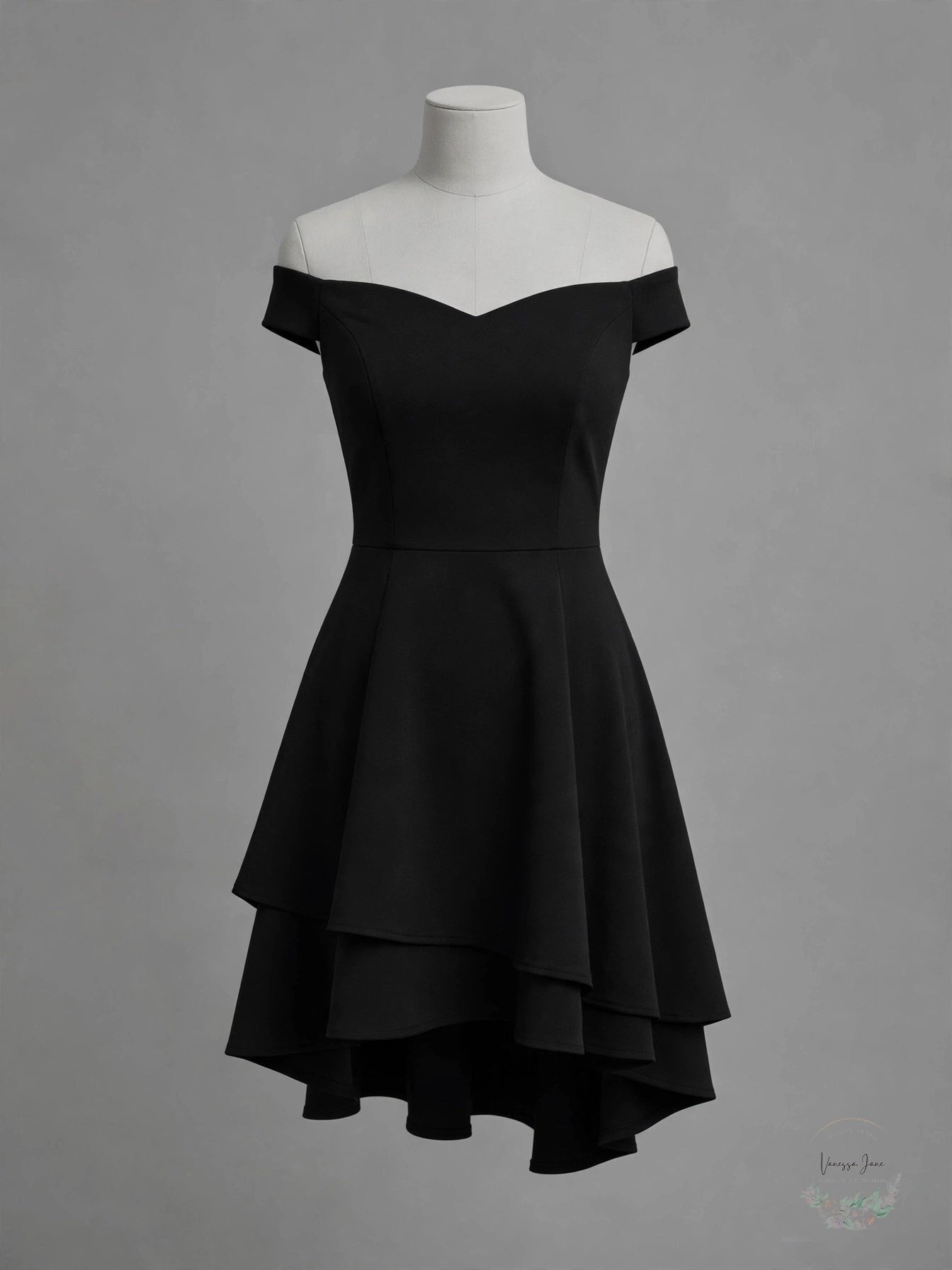 B Darlin Trendy Plus Size Off-the-Shoulder a-Line Dress