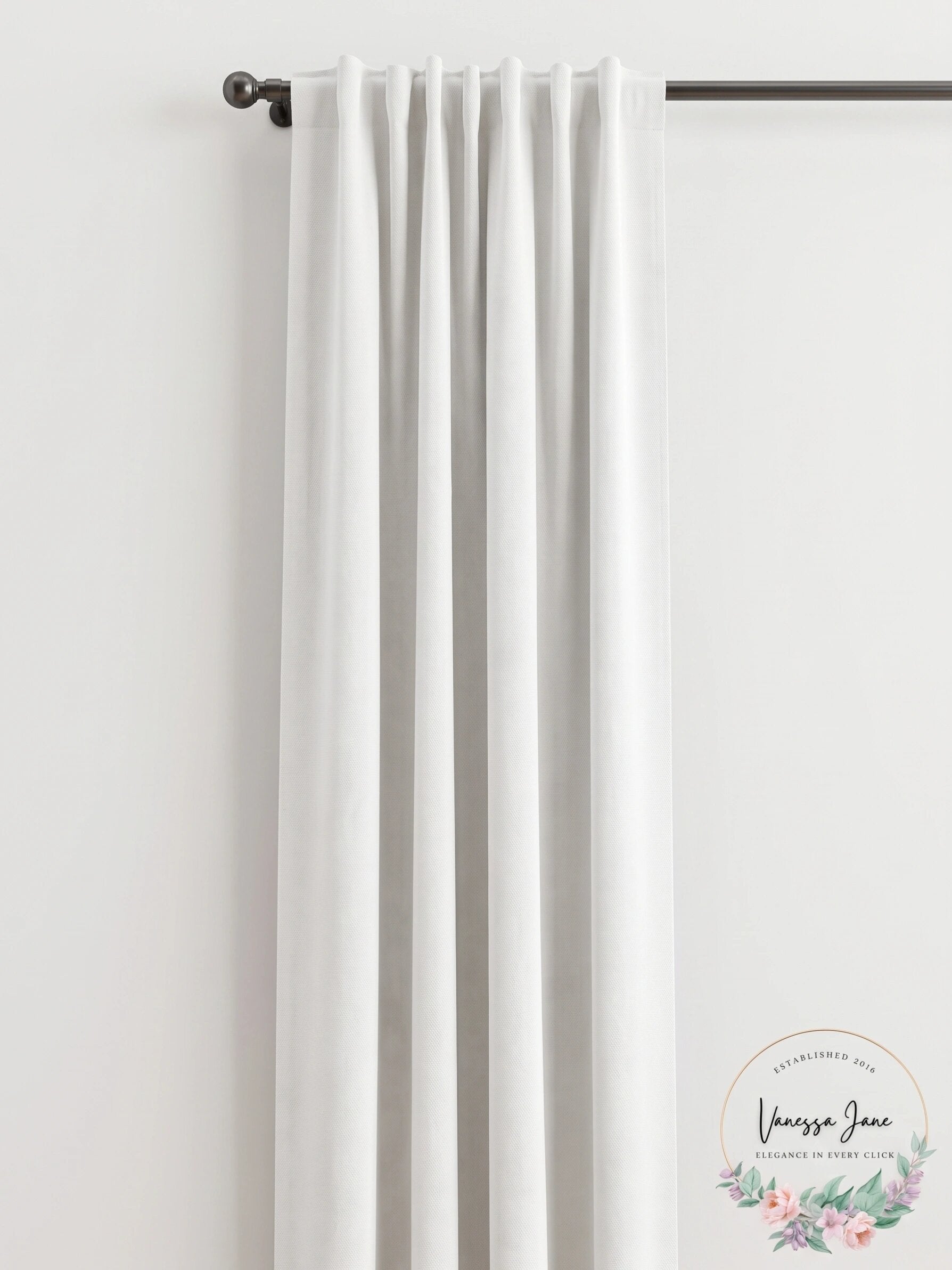 Sun Zero Bergen Blackout Window Curtain Panel, 40x84/White