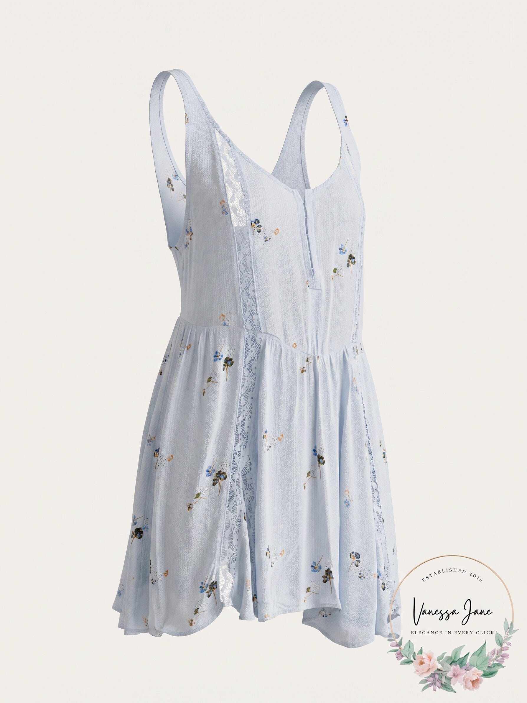 Free People Give a Little Mini Slip, Bluebird Combo, Medium