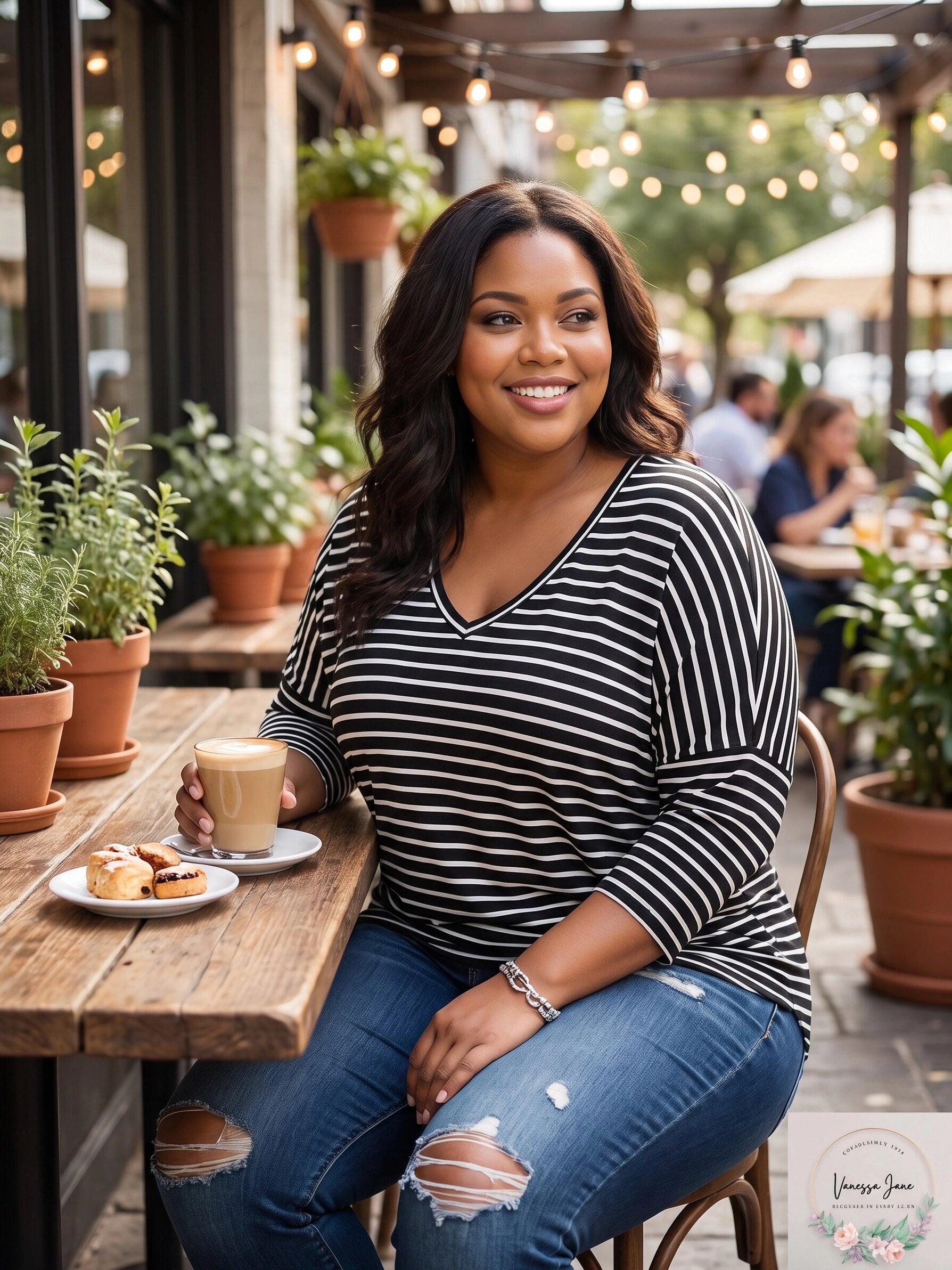 Celebrity Pink Plus Size Striped Shirt
