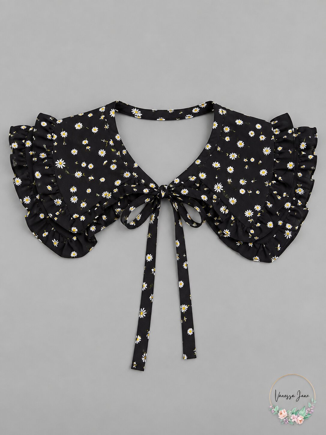 Steve Madden Tiered Floral Cotton Collar