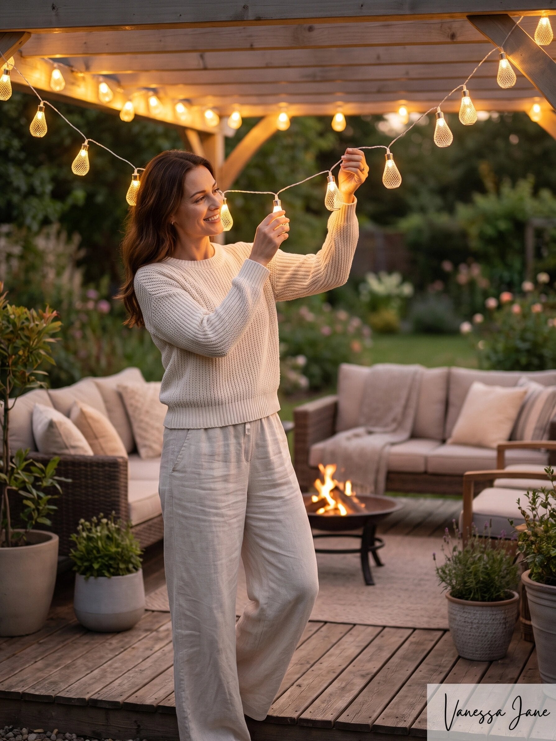 Signature Battery Operated Dome Metal Cap LED Light String, Silver, 4.5-Feet