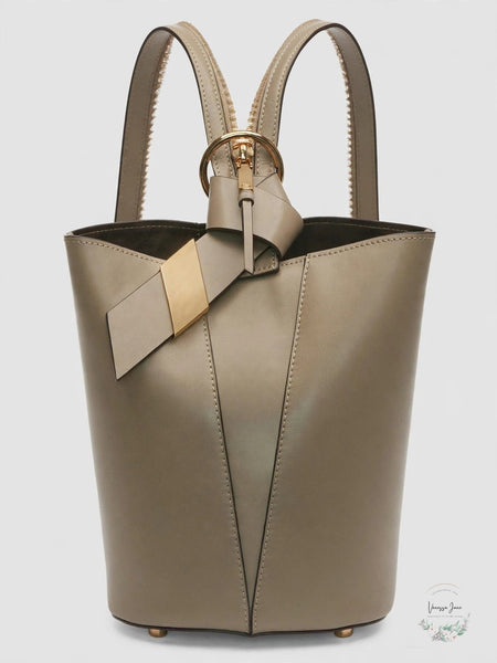Calvin Klein Karsyn Leather Convertible Mini Hobo Backpack, Molasses
