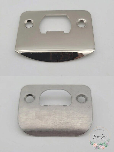 Lot of 14 Full Lip Strikes, Chrome and Nickel Finishes