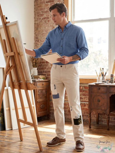 Club Room Mens Scribbles Pants,Size 36X32