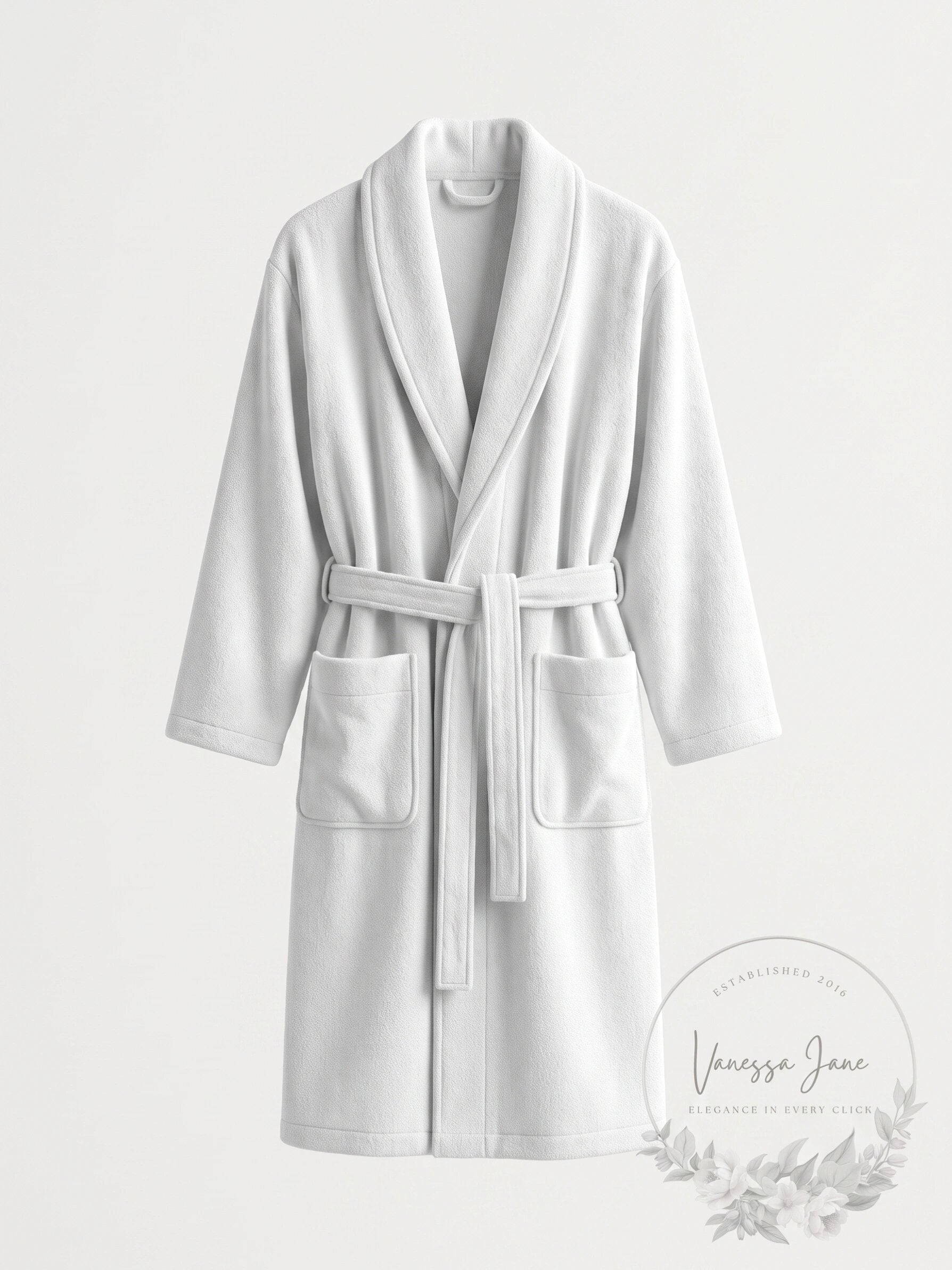 Hudson Park Collection Womens White Turkish Cotton Robe Size S/M