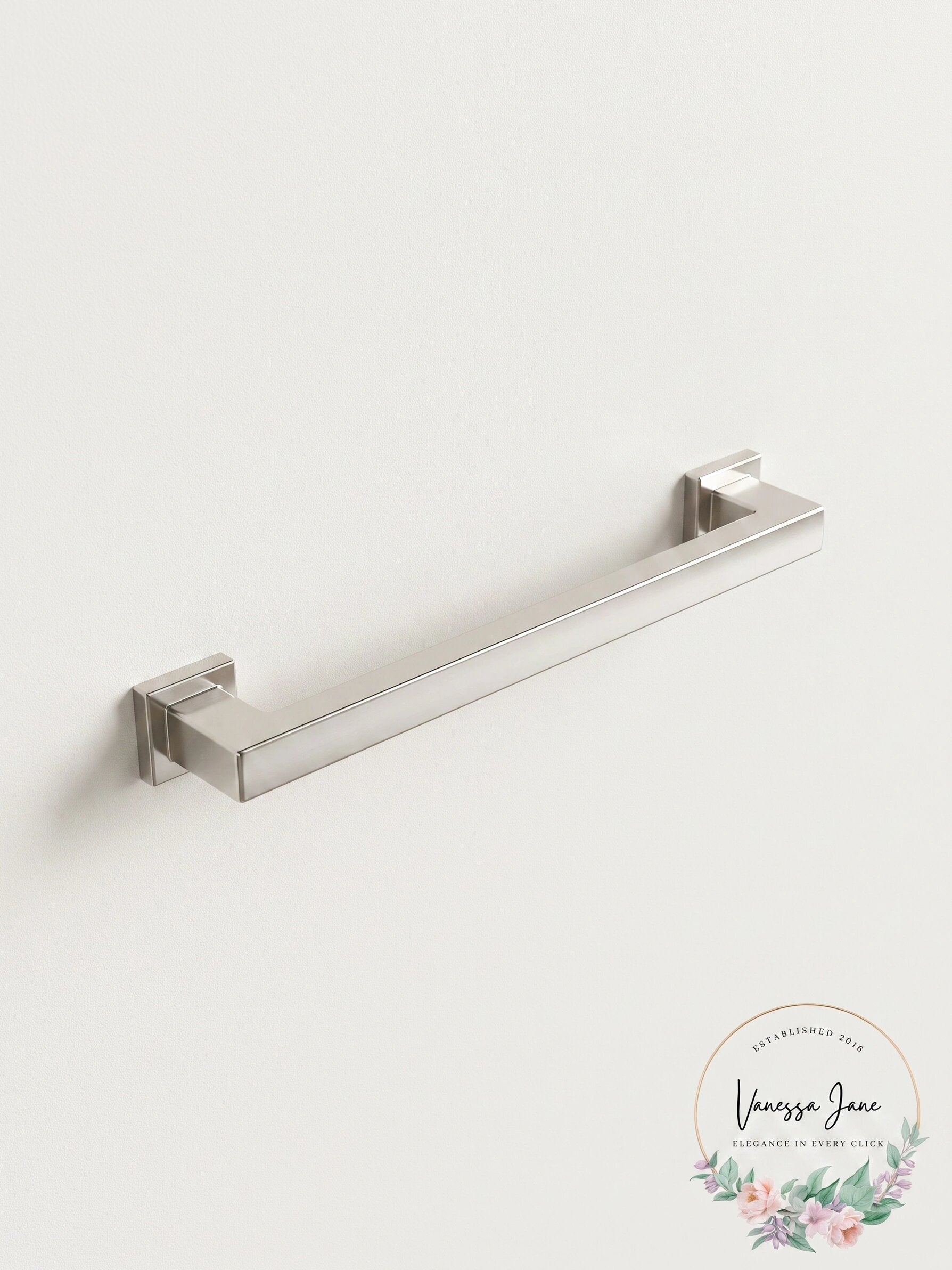 Alno D985-12-SN Cube Modern Appliance Pull, 12 Inch Center to Center