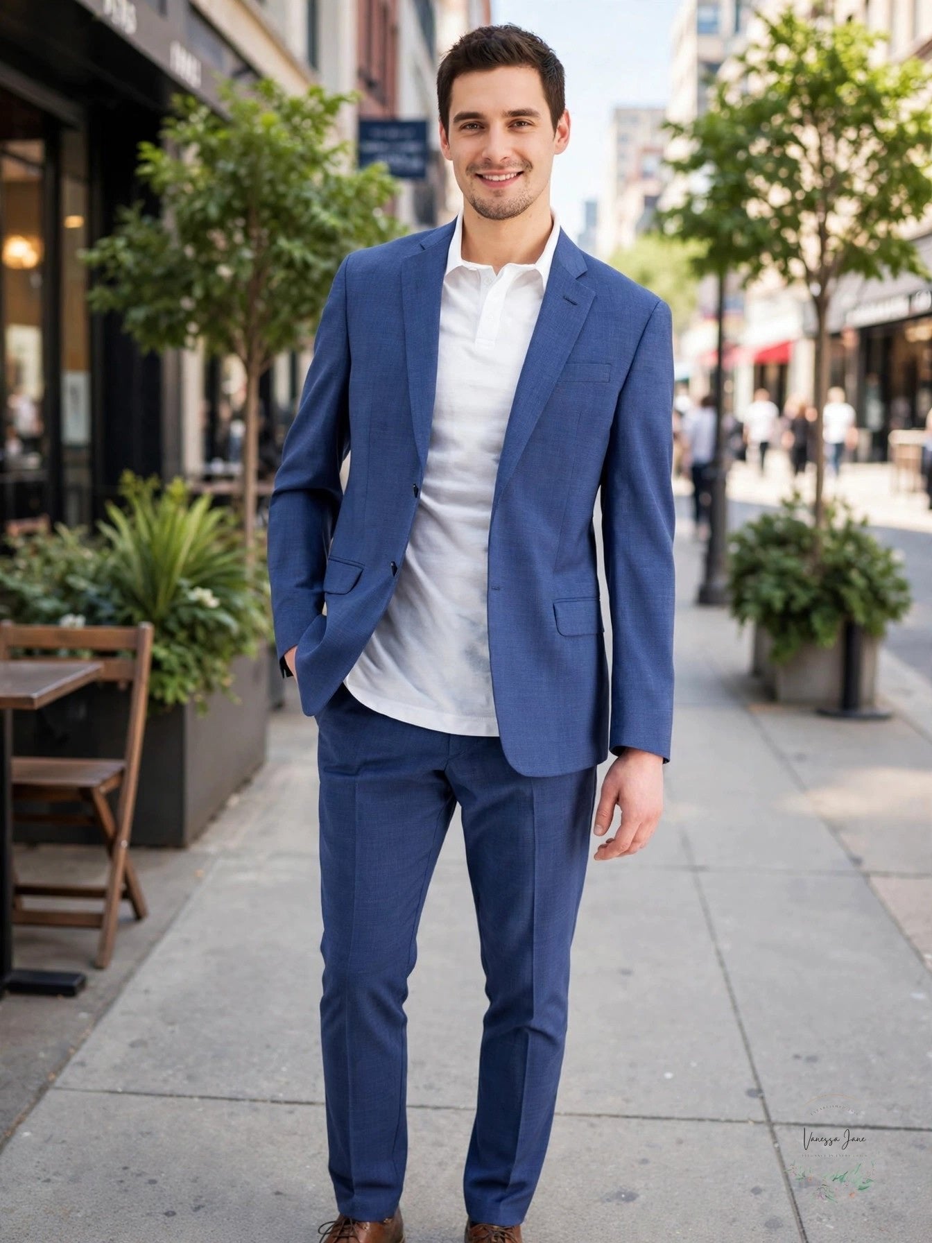 AX Armani Exchange Mens Slim-Fit Suit Jacket, Size 42L
