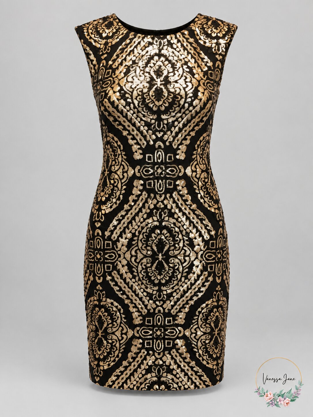 White House Black Market Women's Sequin Dress, Size 4