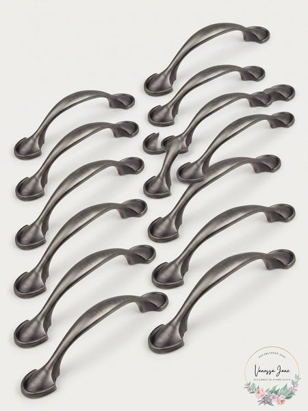 GlideRite  Hardware Type Hooks CC Arch Cabinet Pull, 3in Satin Pewter Lot of 19
