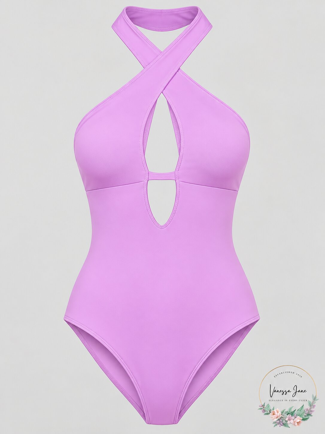 BECCA by Rebecca Virtue Fine Line Rib Tessa High Neck One-Piece, Size Small